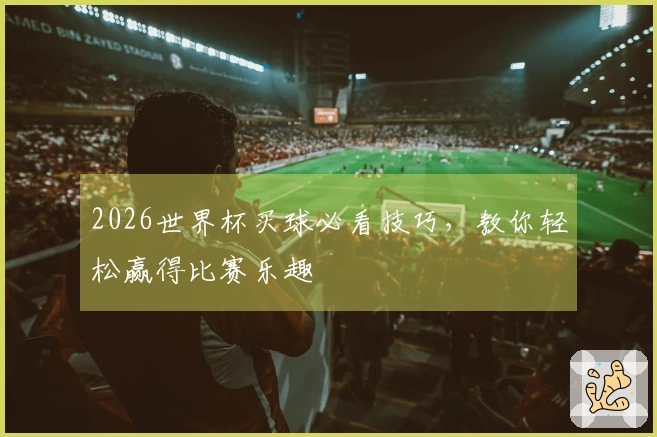 2026世界杯买球必看技巧，教你轻松赢得比赛乐趣