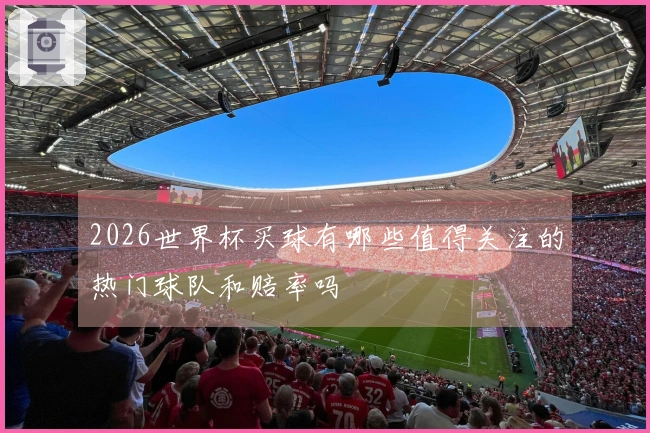 2026世界杯买球有哪些值得关注的热门球队和赔率吗