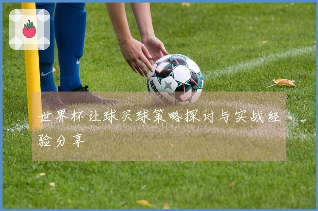 世界杯让球买球策略探讨与实战经验分享